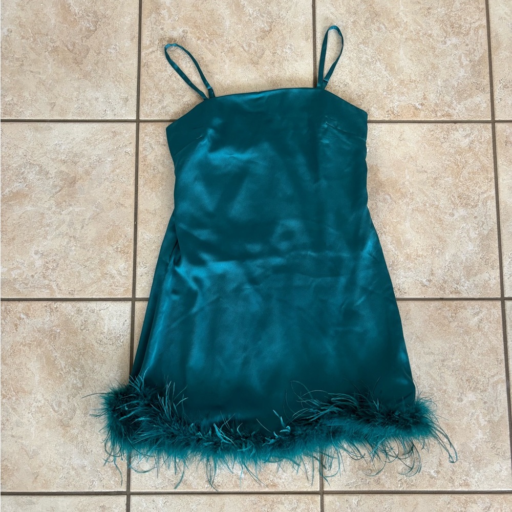 Thirty Thirty Teal Emerald Strap Dress